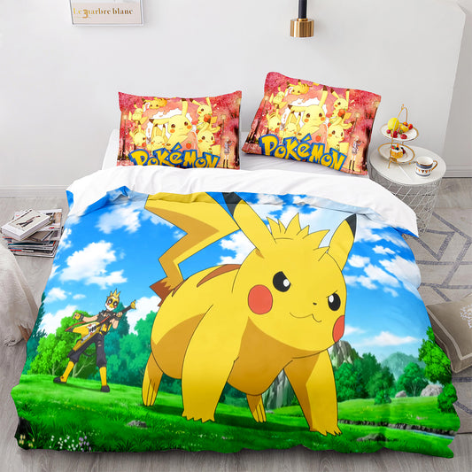 Parure de lit avec housse de couette et taies d'oreiller pour adolescents et adultes, taille King size, PKQ3018