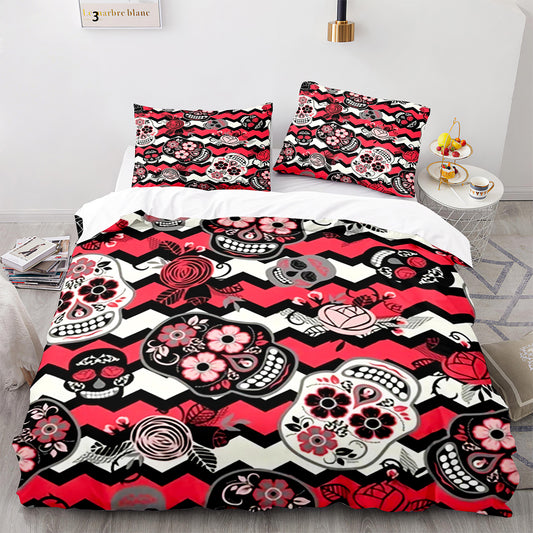 Parure de lit avec housse de couette et taies d'oreiller pour adolescents et adultes, taille King size, KL3018