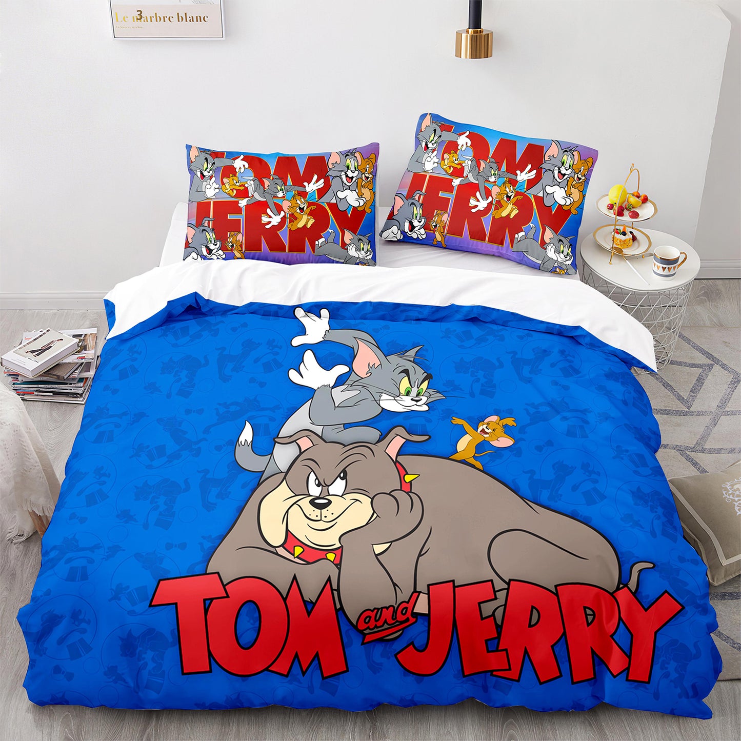Parure de lit avec housse de couette et taies d'oreiller pour adolescents et adultes, taille King size, MHLS3018