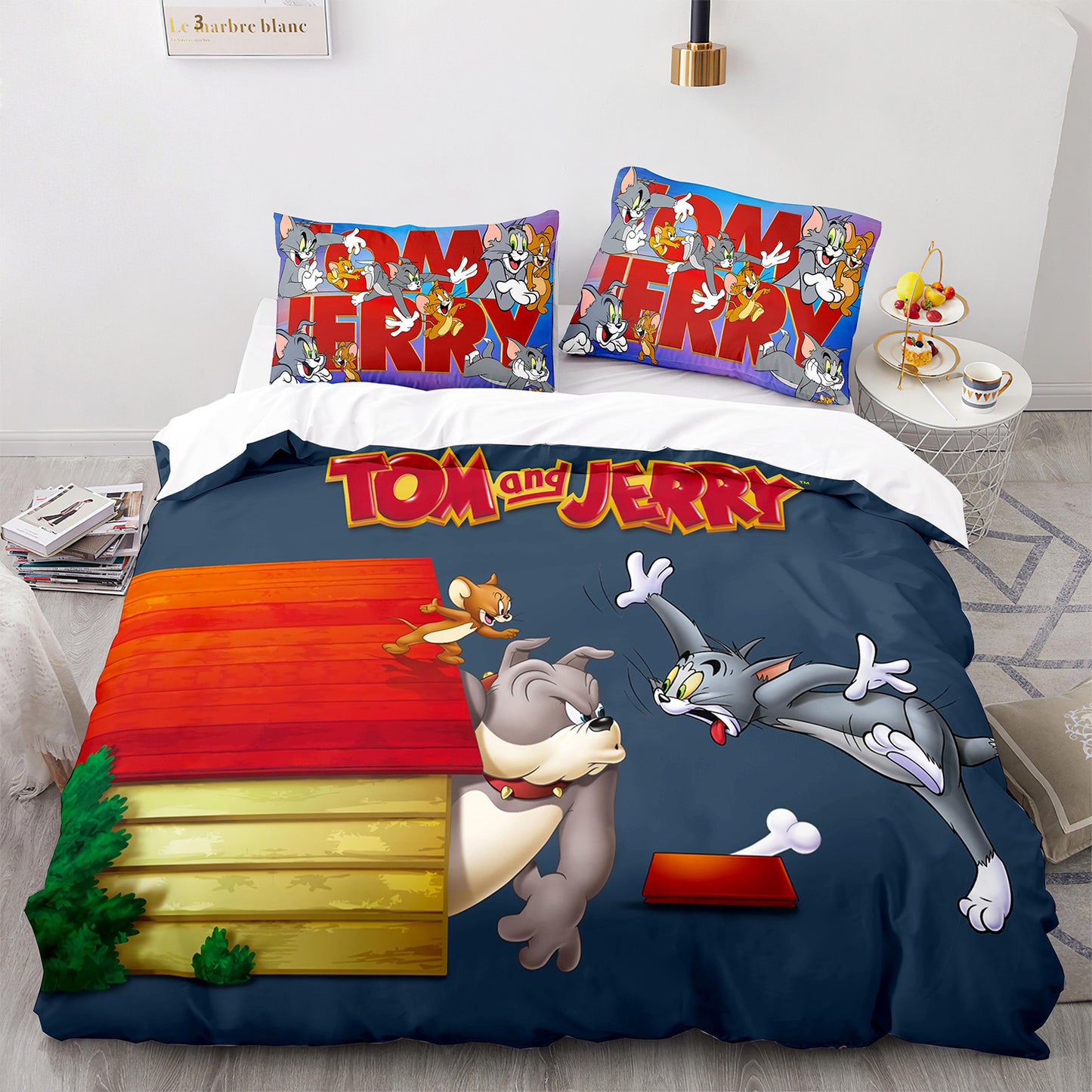 Parure de lit avec housse de couette et taies d'oreiller pour adolescents et adultes, taille King size, MHLS3019