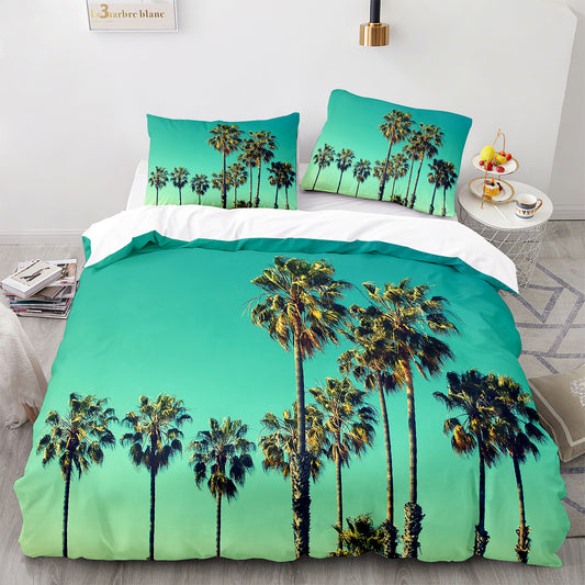 Parure de lit avec housse de couette et taies d'oreiller pour adolescents et adultes, taille King size, HJ3019