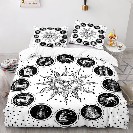 Parure de lit avec housse de couette et taies d'oreiller pour adolescents et adultes, taille King size, SEXZ3020