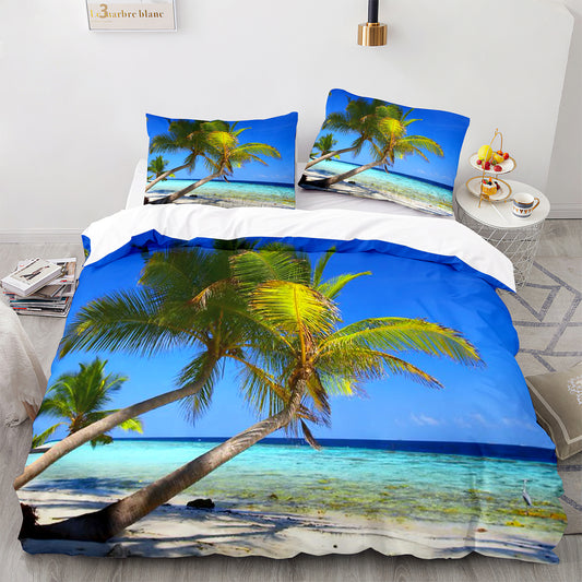 Parure de lit avec housse de couette et taies d'oreiller pour adolescents et adultes, taille King size, HJ3020