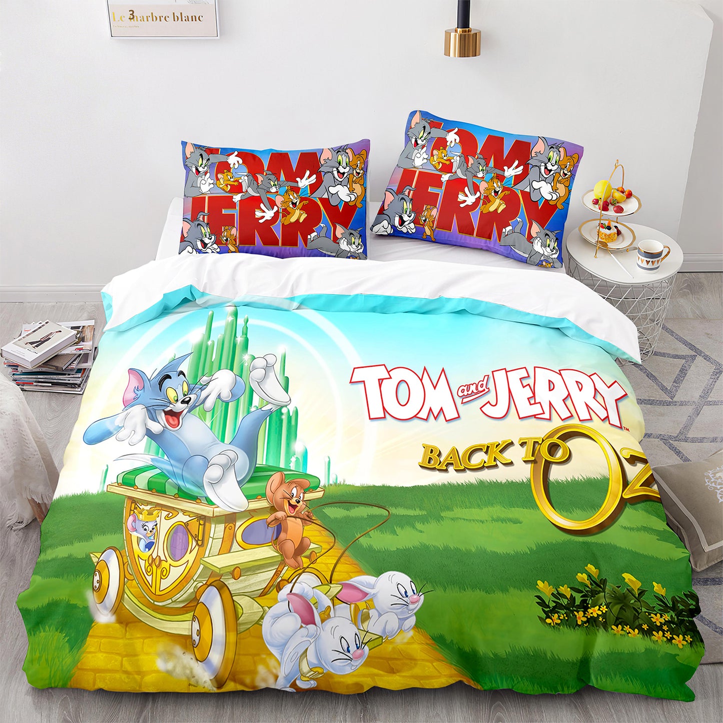 Parure de lit avec housse de couette et taies d'oreiller pour adolescents et adultes, taille King size, MHLS3020