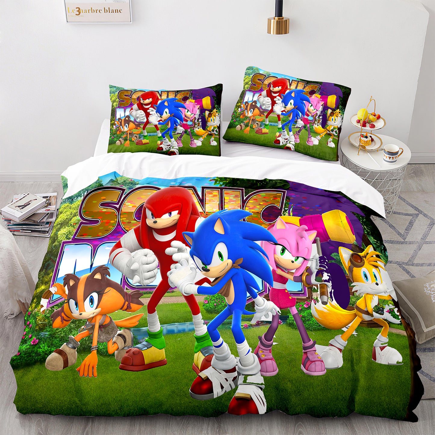 Parure de lit avec housse de couette et taies d'oreiller pour adolescents et adultes, taille King size, SNK3020