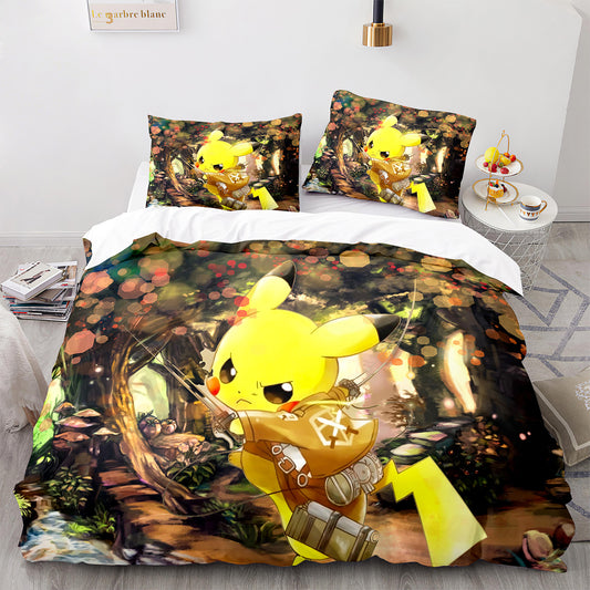 Parure de lit avec housse de couette et taies d'oreiller pour adolescents et adultes, taille King size, PKQ3021