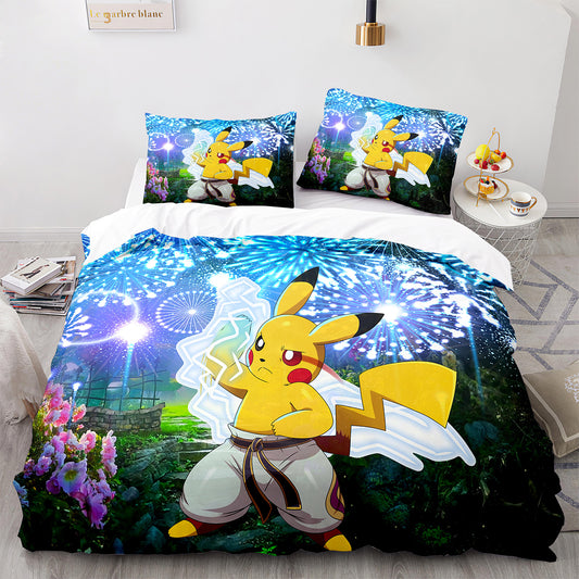 Parure de lit avec housse de couette et taies d'oreiller pour adolescents et adultes, taille King size, PKQ3023