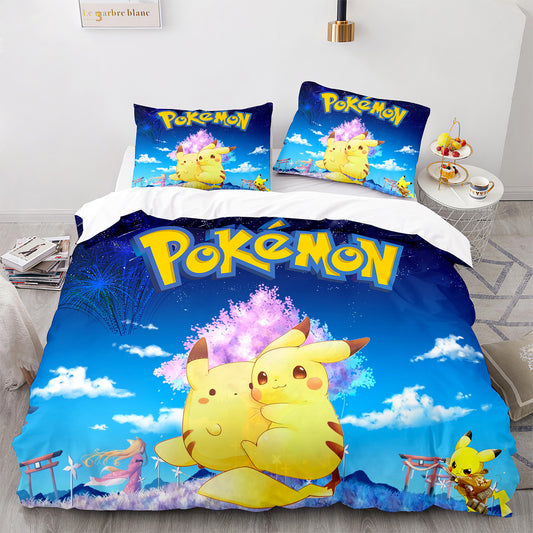 Parure de lit avec housse de couette et taies d'oreiller pour adolescents et adultes, taille King size, PKQ3025