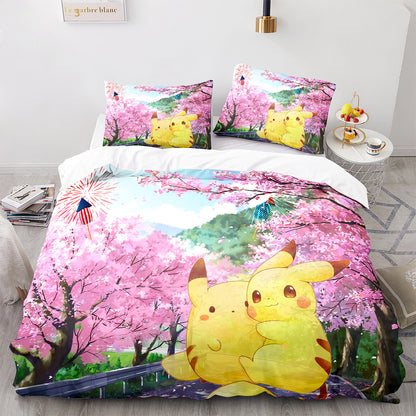 Parure de lit avec housse de couette et taies d'oreiller pour adolescents et adultes, taille King size, PKQ3027