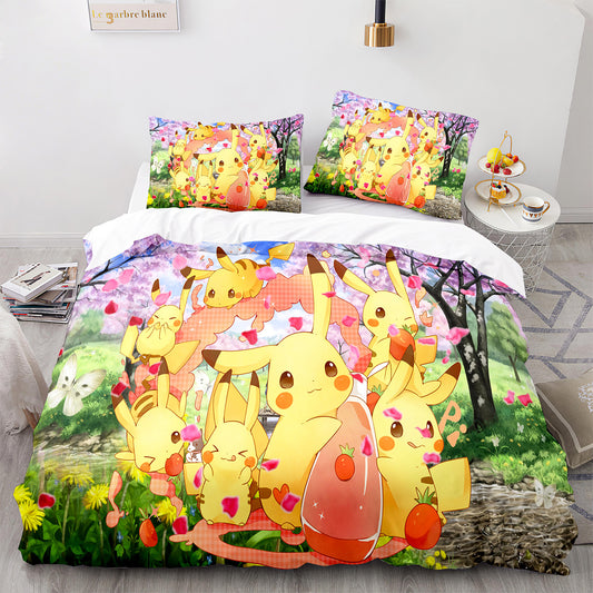 Parure de lit avec housse de couette et taies d'oreiller pour adolescents et adultes, taille King size, PKQ3029