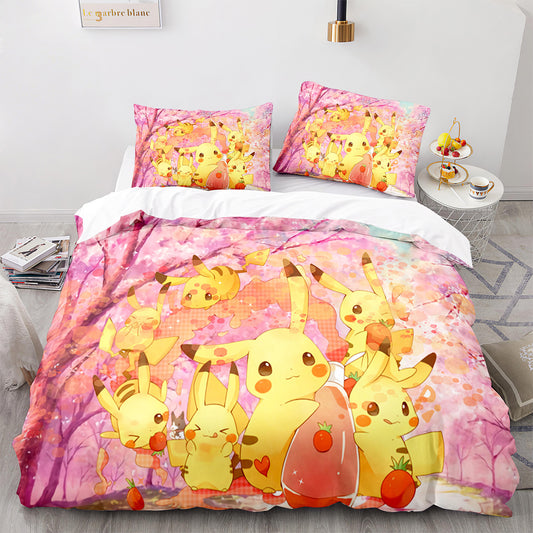 Parure de lit avec housse de couette et taies d'oreiller pour adolescents et adultes, taille King size, PKQ3033