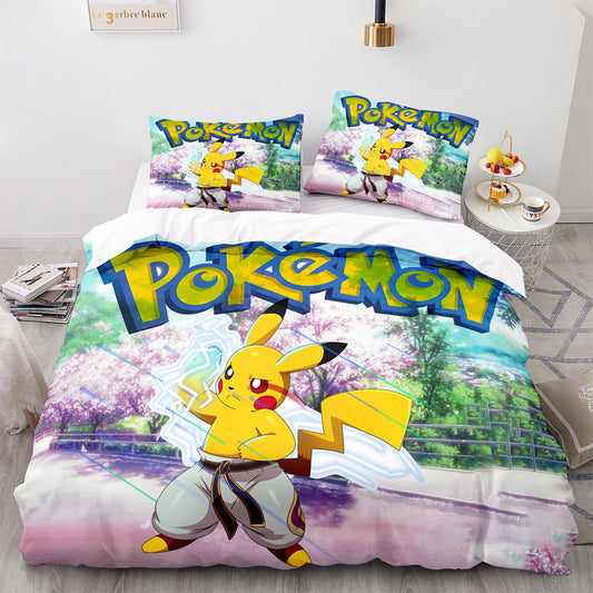 Parure de lit avec housse de couette et taies d'oreiller pour adolescents et adultes, taille King size, PKQ3034