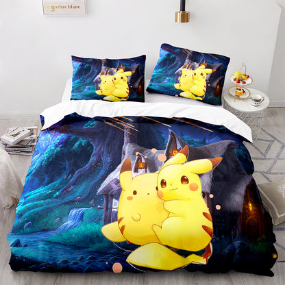 Parure de lit avec housse de couette et taies d'oreiller pour adolescents et adultes, taille King size, PKQ3035