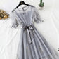 Robe en maille brodée minorité nationale jupe Platycodon jupe rétro française 4305