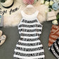 Robe en tricot sans manches à col suspendu 2826