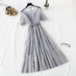 Robe en maille brodée minorité nationale jupe Platycodon jupe rétro française 4305