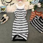 Robe en tricot sans manches à col suspendu 2826