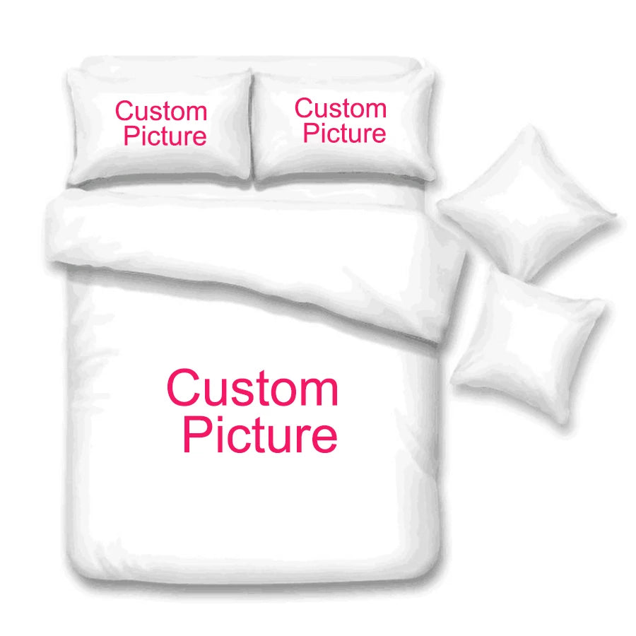 Cutom Duvet Cover Set Pattern Chic Comforter Cover King Size for Teens Adults Bedding Set with Pillowcases  HJ3002