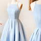Blau/lila/rot süßes kurzes Satin-Ballkleid Homecoming-Kleid Geburtstagsparty-Kleid gh805