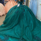 Off The Shoulder Ball Gown With Train Appliques Sweet 16 Dress Lace-up Back gh941