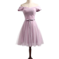 Schönes Lavendel-Tüll-Schatz-kurzes Abschlussballkleid, Abiballkleid zum Verkauf gh409