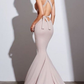 Robe de bal longue sirène à col en V et licou gh690