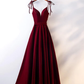 Belle robe de soirée en velours, robe de bal longue à bretelles gh312