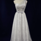 Belle robe de demoiselle d'honneur à lacets à une épaule gris clair, jolie robe de soirée grise gh411