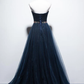 Gorgeous Navy Blue A-Line Prom Dress, Tulle Long Party Dress gh318