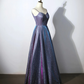 Belle robe de soirée longue à bretelles, robe de bal longue au sol à décolleté en cœur gh268