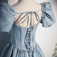 Belle robe de soirée en satin à manches courtes et perles, longue robe de bal trapèze, robes de soirée gh3