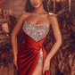 Gorgeous Strapless Mermaid Prom Dress Split Long With Sequins gh621