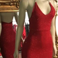 Sleeveless Red Mermaid Prom Dress With Seuqins gh639