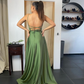 Spaghetti-Straps Prom Dress Long With Pocket gh620