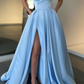 Off-the-Shoulder Long Split Prom Dress gh625