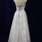Belle robe de demoiselle d'honneur à lacets à une épaule gris clair, jolie robe de soirée grise gh411
