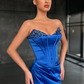 Royal Blue Mermaid Prom Dress Split With Sequins gh637