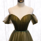 Off Shoulder Tulle Sweetheart Floor Length Long Party Dress, A-Line Wedding Party Dresses Prom dress  gh19