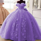 Robe de soirée longue sans bretelles à appliques florales bleues magnifiques et exquises, robe de quinceanera, robe douce de 16 ans, gh930