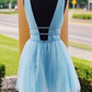 KURZES ABSCHLUSSKLEID AUS GELBEM TÜLL. GELBES HEIMKEHRKLEID gh806