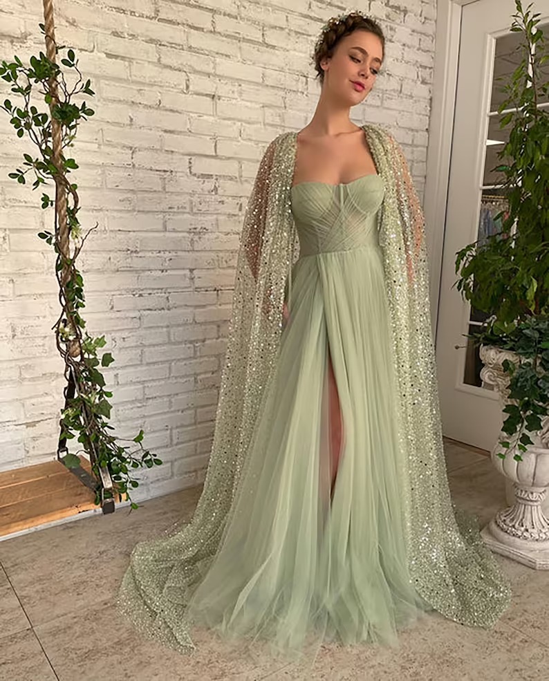 Green lace 2024 aurora dress