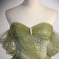 Aline Grünes langes Ballkleid, Grünes formelles Tüll-Abendkleid gh2572