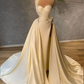 Ein Schulter-Perlen-Satin-Brautkleid-Abendkleid gh2567