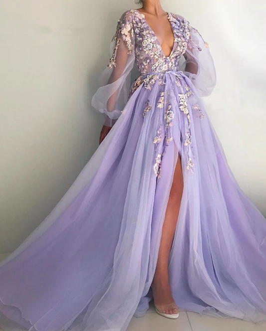 tulle long prom dress evening dress  gh2118