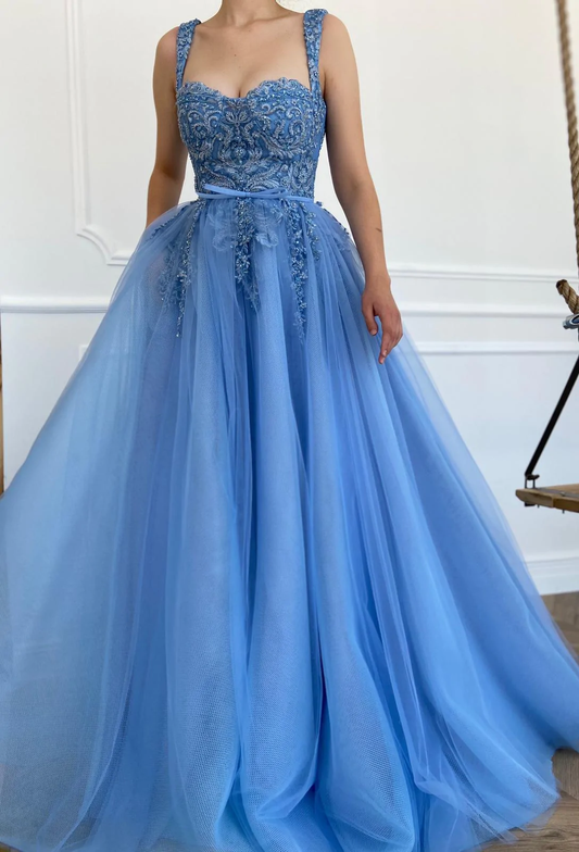 Sweetheart Prom Dresses Sweetheart Tulle Beaded Evening Party Dresses gh2208