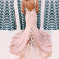 Robe longue de soirée sirène dos nu blush gh2294