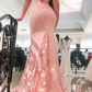 Robe longue de soirée sirène dos nu blush gh2294