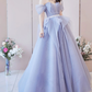 Purple Sweetheart Neck Tulle Sequin Long Prom Dress, Purple Ball Gown Graduation Dress gh2571