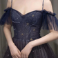 Purple sweetheart neck tulle long ball gown evening dress gh2625