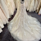 Elfenbein / Soft Blush Spitze Tüll Couture Formelles Hochzeitskleid gh2654